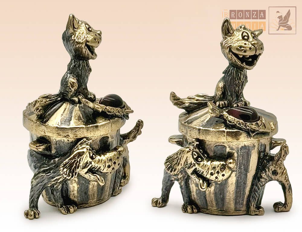 фигурка Шкатулка Кот и Пес