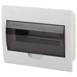 Корпус пластиковый встраиваемый ЭРА SIMPLE ЩРВ-П-12 IP41 без шин прозрачная крышка белый | Корпуса пластиковые распределительные