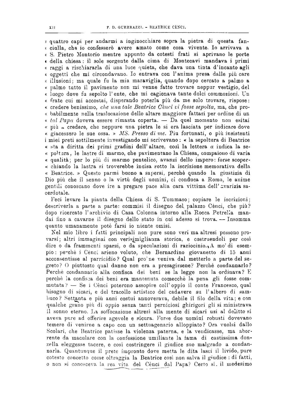 Beatrice Cènci: storia del secolo 16. con illus. di N. Sanesi | Francesco Domenico Guerrazzi