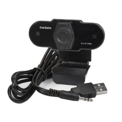 Веб-камера Exegate EX287388RUS Веб-камера ExeGate BlackView C615 FullHD Tripod (матрица 1 / 3" 2 Мп, 1920х1080, 1080P, 30fps, 4-линзовый объектив, шторка, USB, фиксированный фокус, микрофон с шумоподавлением, унив