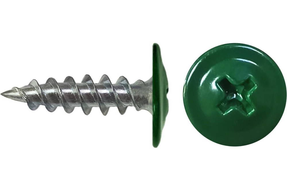 Саморез п/ш зеленый мох 4,2*16 RAL 6005 острая (250шт/уп)