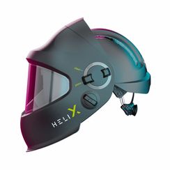 Щиток защитный лицевой сварщика Optrel helix quattro, с поднимающимся внутренним АСФ и каской, черный, IsoFit, арт. 1050.100