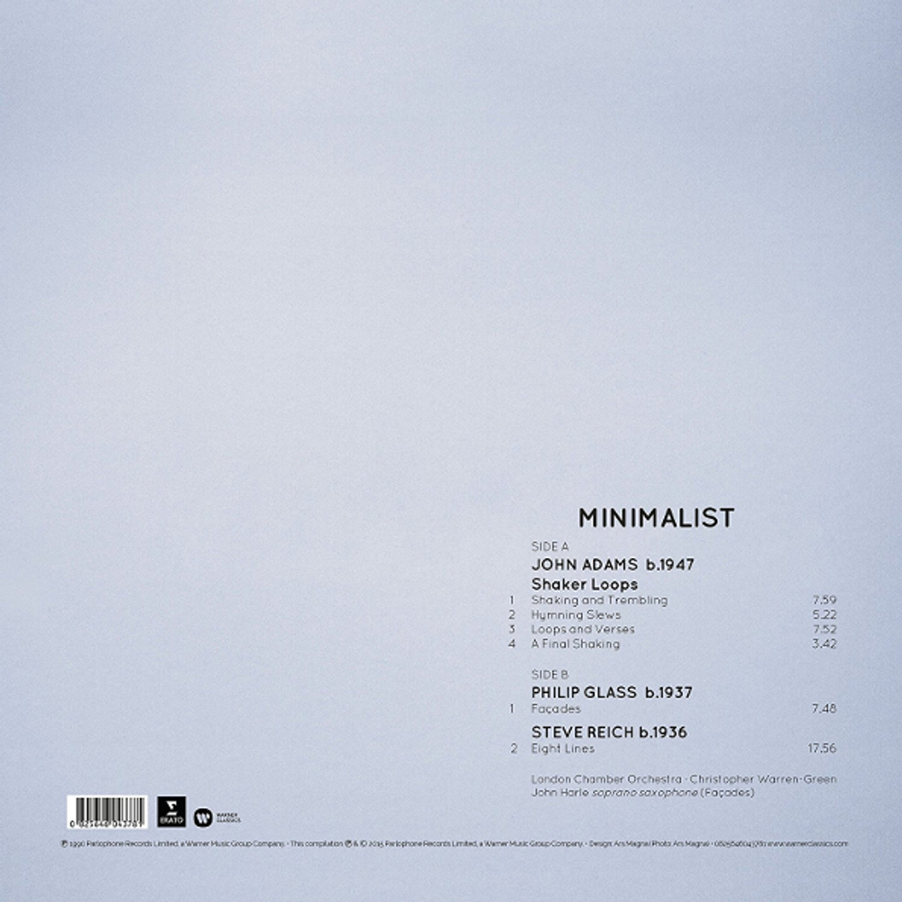 John Adams, Philip Glass, Steve Reich / Minimalist (LP)