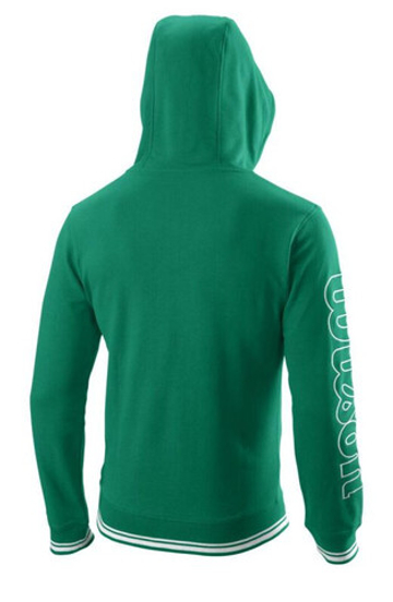 Мужская теннисная кофта Wilson Team II FZ Hoody M - зеленый