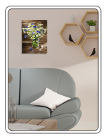 Картина "Букет ромашек и васильков в вазе"