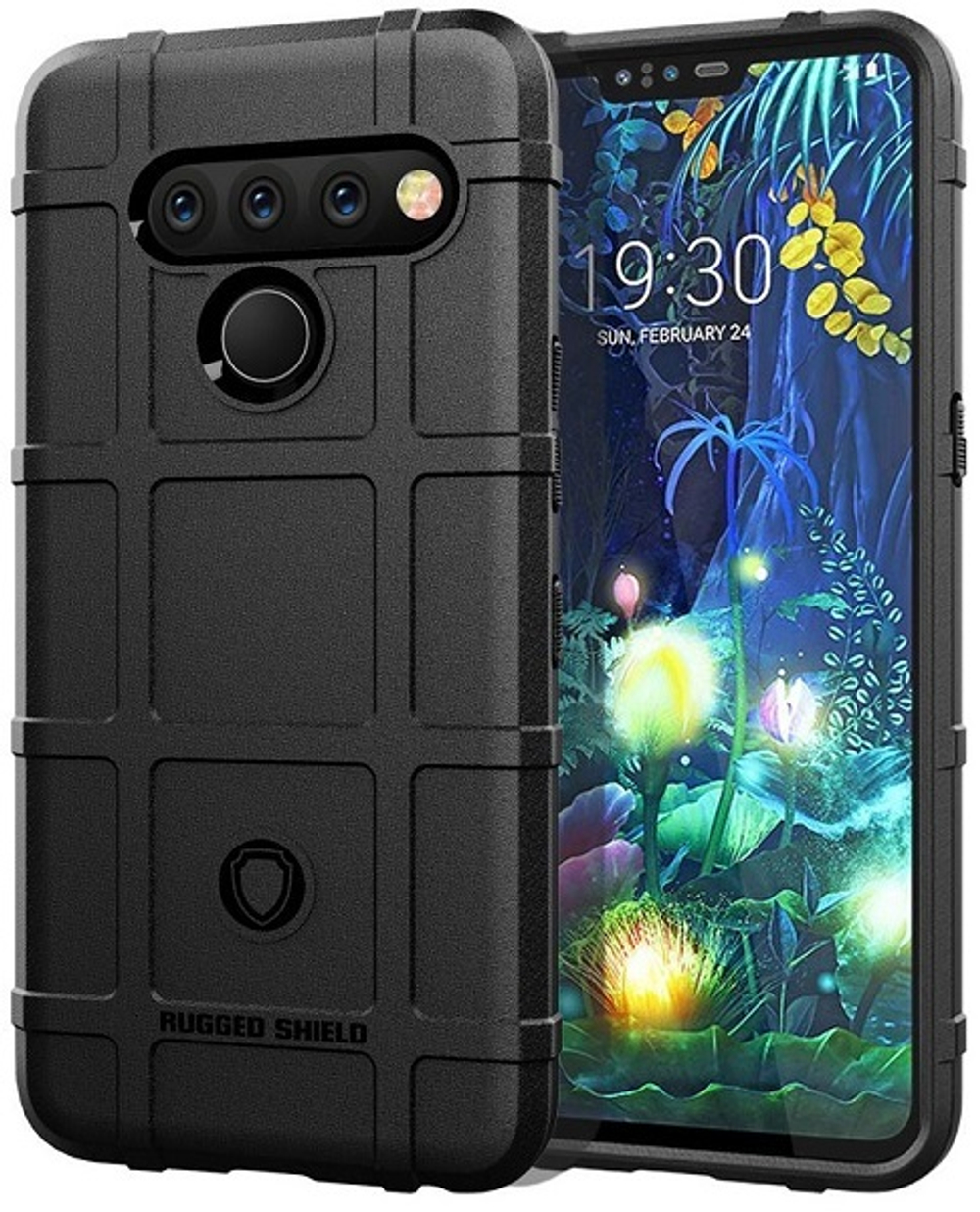 Чехол для LG V50 ThinQ цвет Black (черный), серия Armor от Caseport