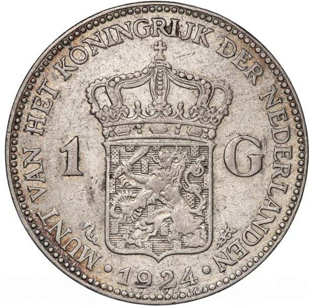Netherlands, 1 Gulden, 1940 – Queen Wilhelmina (Utrecht Mint), XF