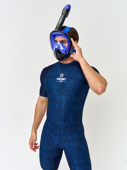 Маска полнолицевая Sargan Планета океан 2.0 черный/синий