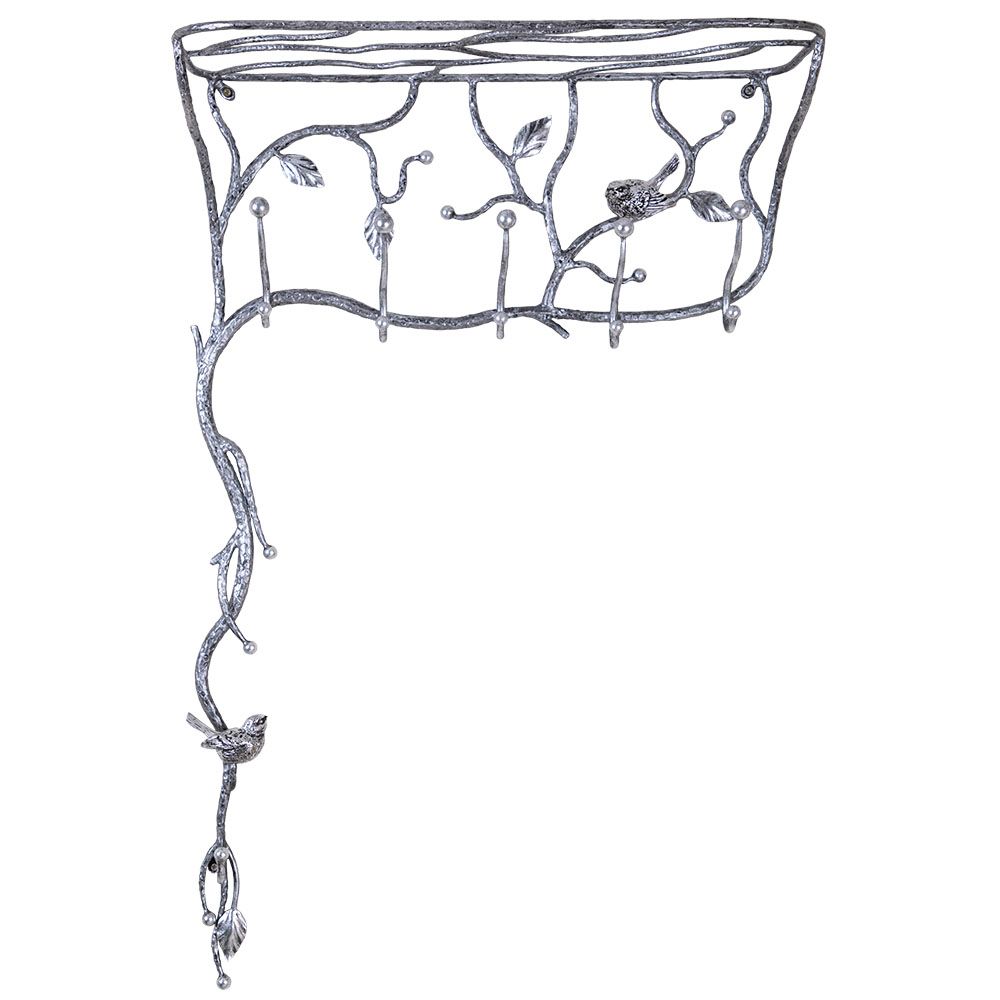 Вешалка настенная Терра кованая Античное серебро