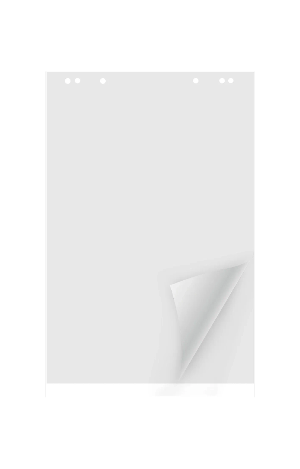 Блокнот для флипчарта Silwerhof, 60х90 см, 20 листов, БЕЛЫЙ, КОМПЛЕКТ 5 шт