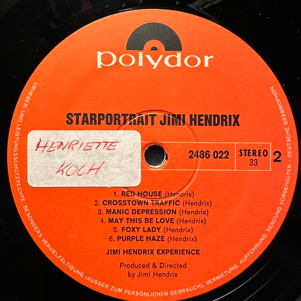 Jimi Hendrix Experience- Starportrait Jimi Hendrix 2LP (Германия 1970г.)