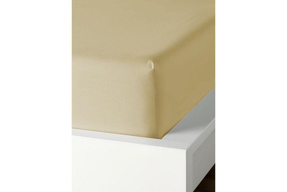 Простынь GoodNight Сатин 180х200х20 Шампань на резинке