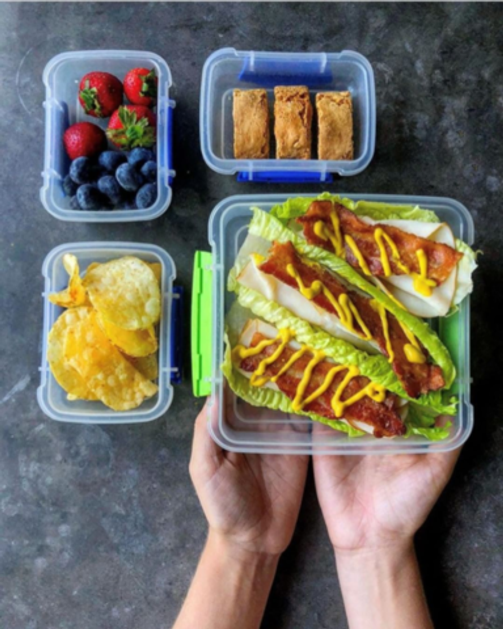 Контейнер 400мл Sistema Klip It синий