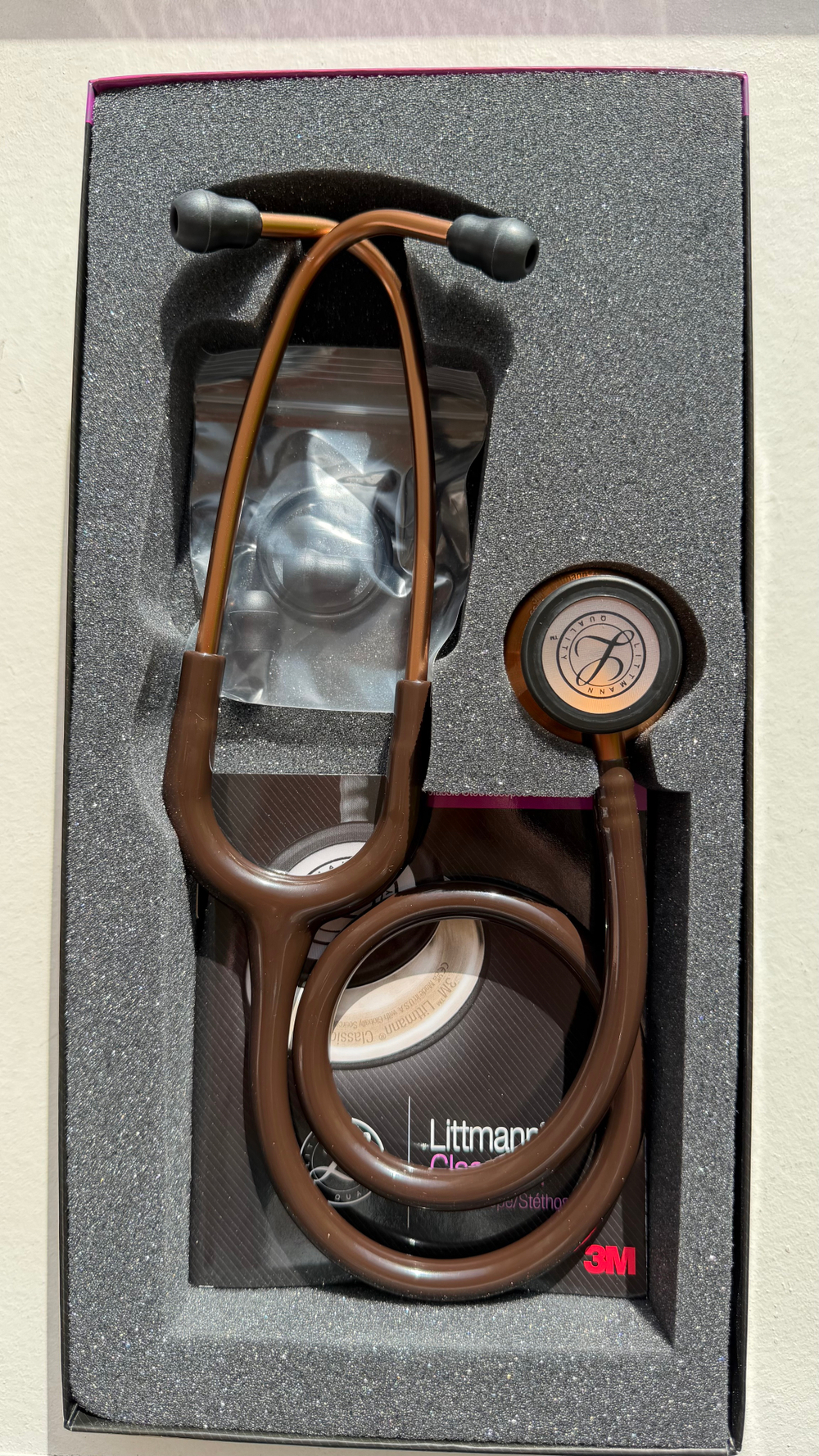 Стетоскоп Littmann Classic III, шоколадный, медная акустическая головка (5809) — уценка