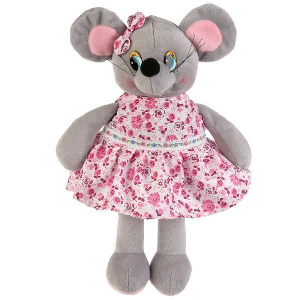 Игрушка мягкая Мышка платье в цветочек 16см без чипа в пакет (Мульти-Пульти)