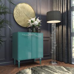 Комод Арт Колор Классик Сильвер с 2 полками Пастельно-синий