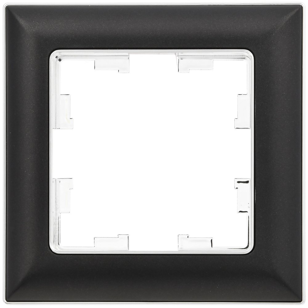 BRITE Рамка 1-местная РУ-1-Бр хром/черный IEK