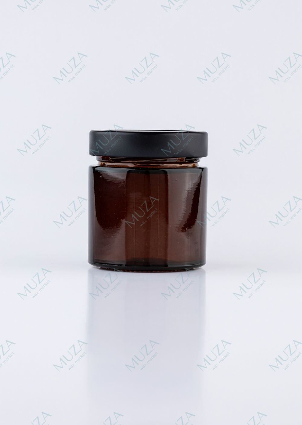 Баночка темное стекло с металл. крышкой 200 мл.