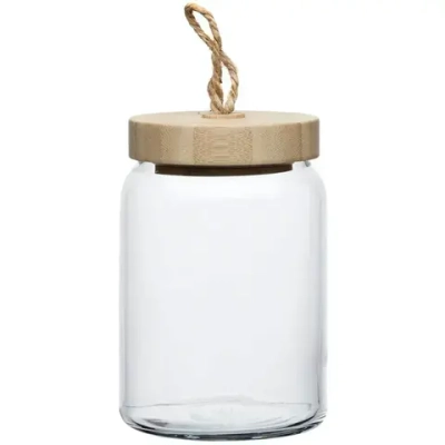 Банка для продуктов стеклянная 860мл «Вуди» 43583B