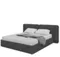 Кровать двуспальная Hub Soft 200 см (серый, букле)