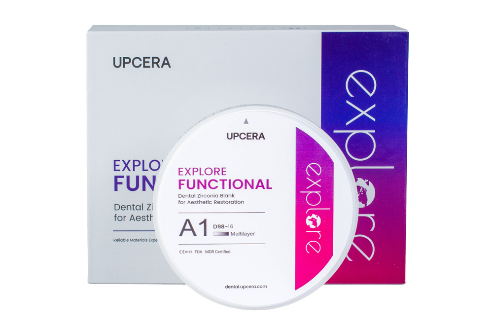 Upcera Explore Functional циркониевые диски, 98 x 16 мм, цвет A1
