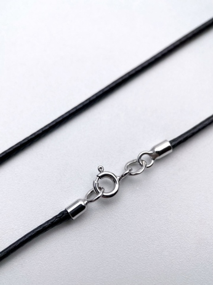 Гайтан текстильный/Родий/Черный