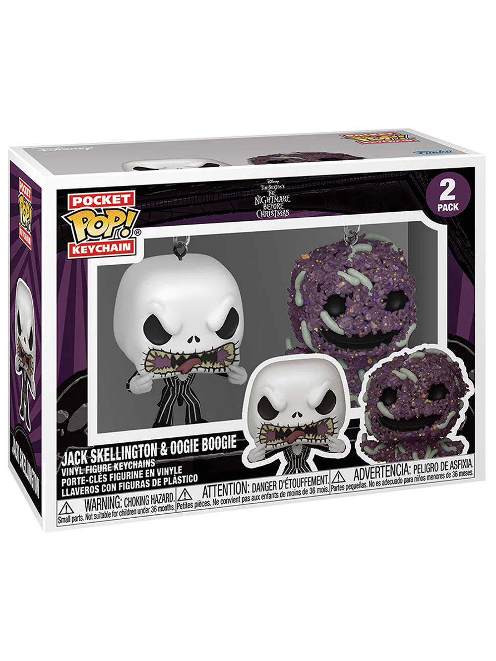 Набор фигурок брелоков Funko Pocket POP! Disney TNBC Jack Skellington & Oogie Boogie 2PK 82402