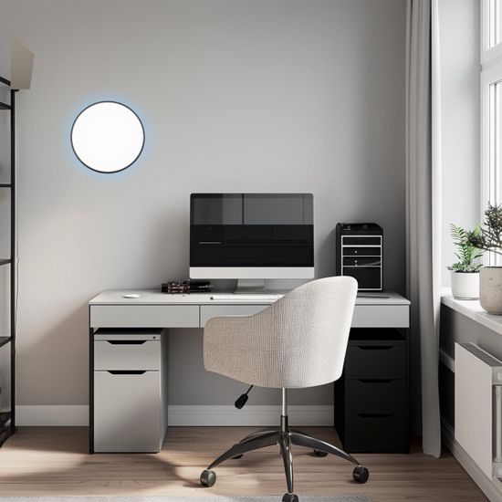 CL738321EL Бейсик Лайн Черный Св-к с пультом LED+RGB 40W