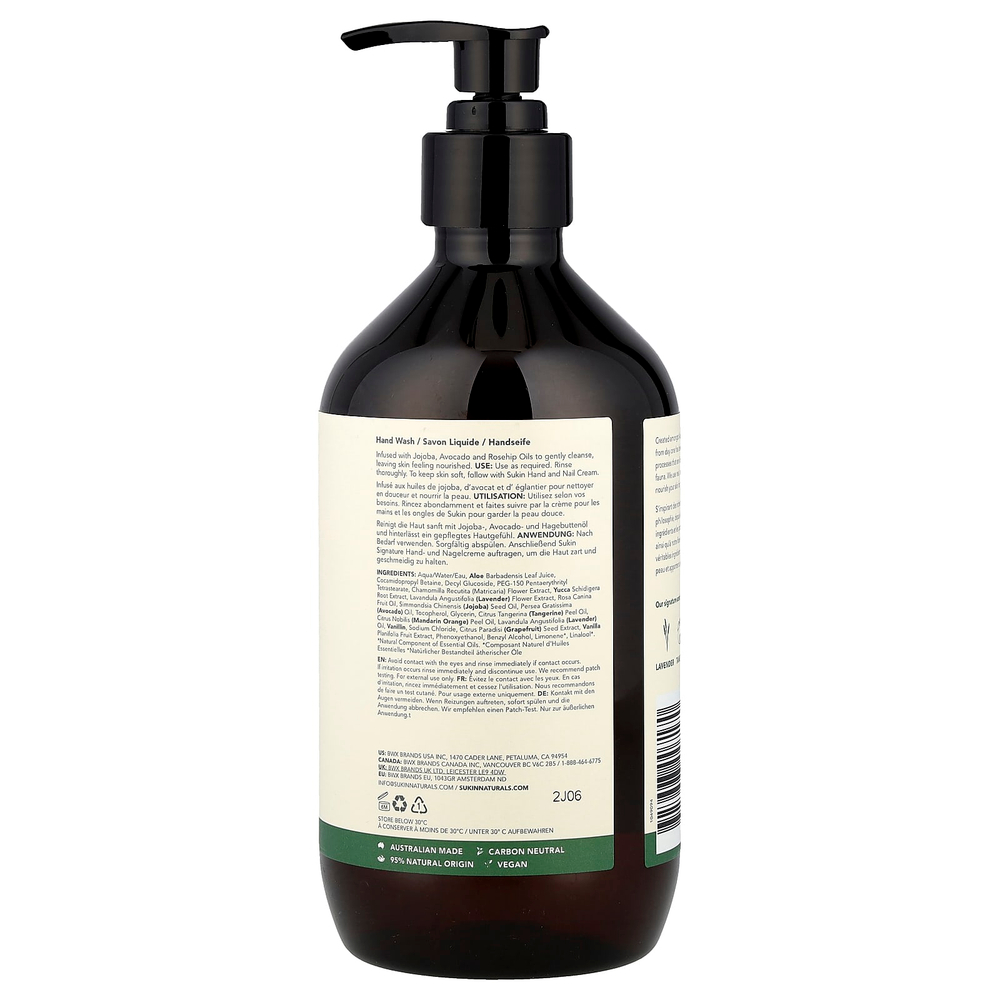 Sukin, Signature, очищающее средство для мытья рук, для всех типов кожи, 500 мл (16 жидк. Унций)