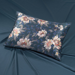 Наволочка 50x70 Mollen Лазоревый цветок темно-бирюзовая хлопковая