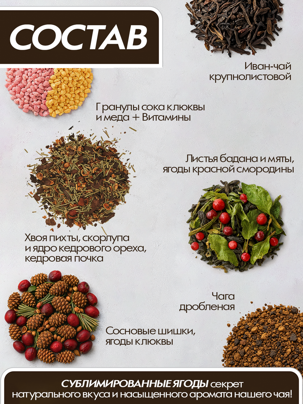 Чай Tasteabrew PRO "Кедровый с чагой" 250гр