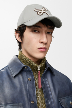 Loewe Кепка с нашивкой L из хлопка, серый