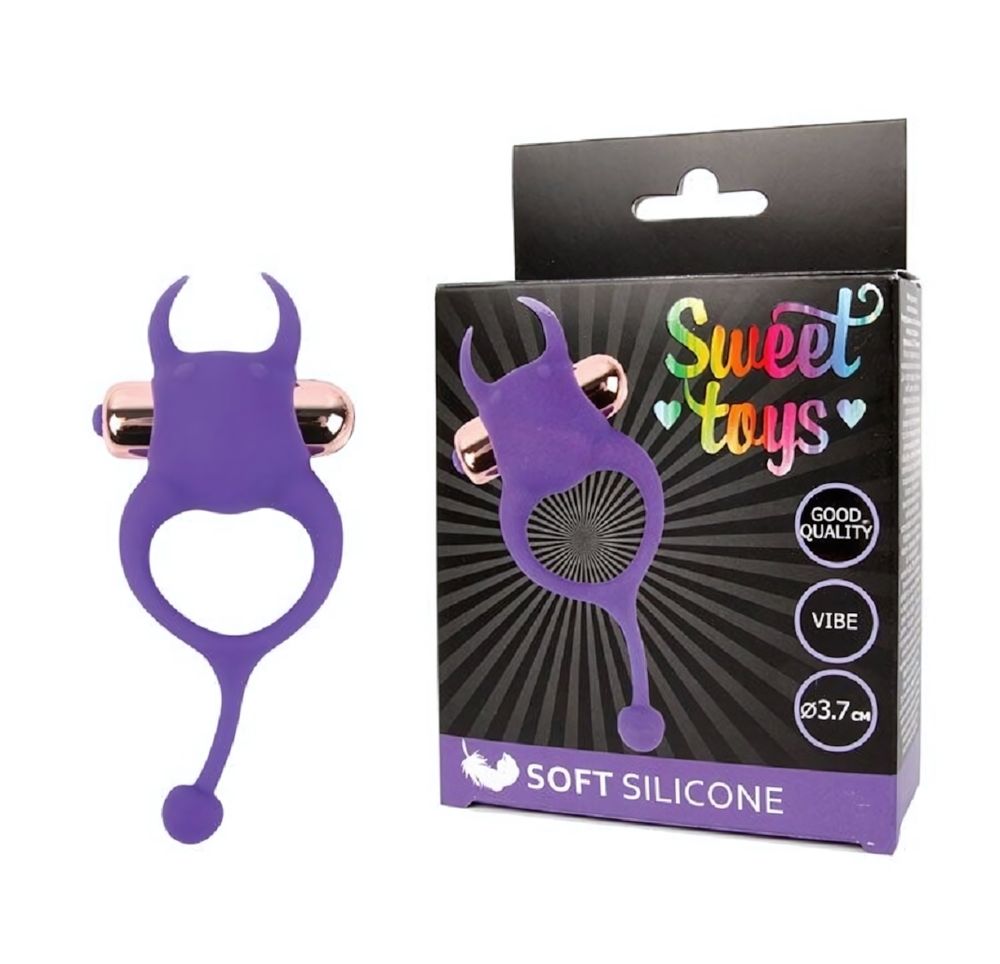 Виброкольцо Sweet toys фиолетовый D 3 см