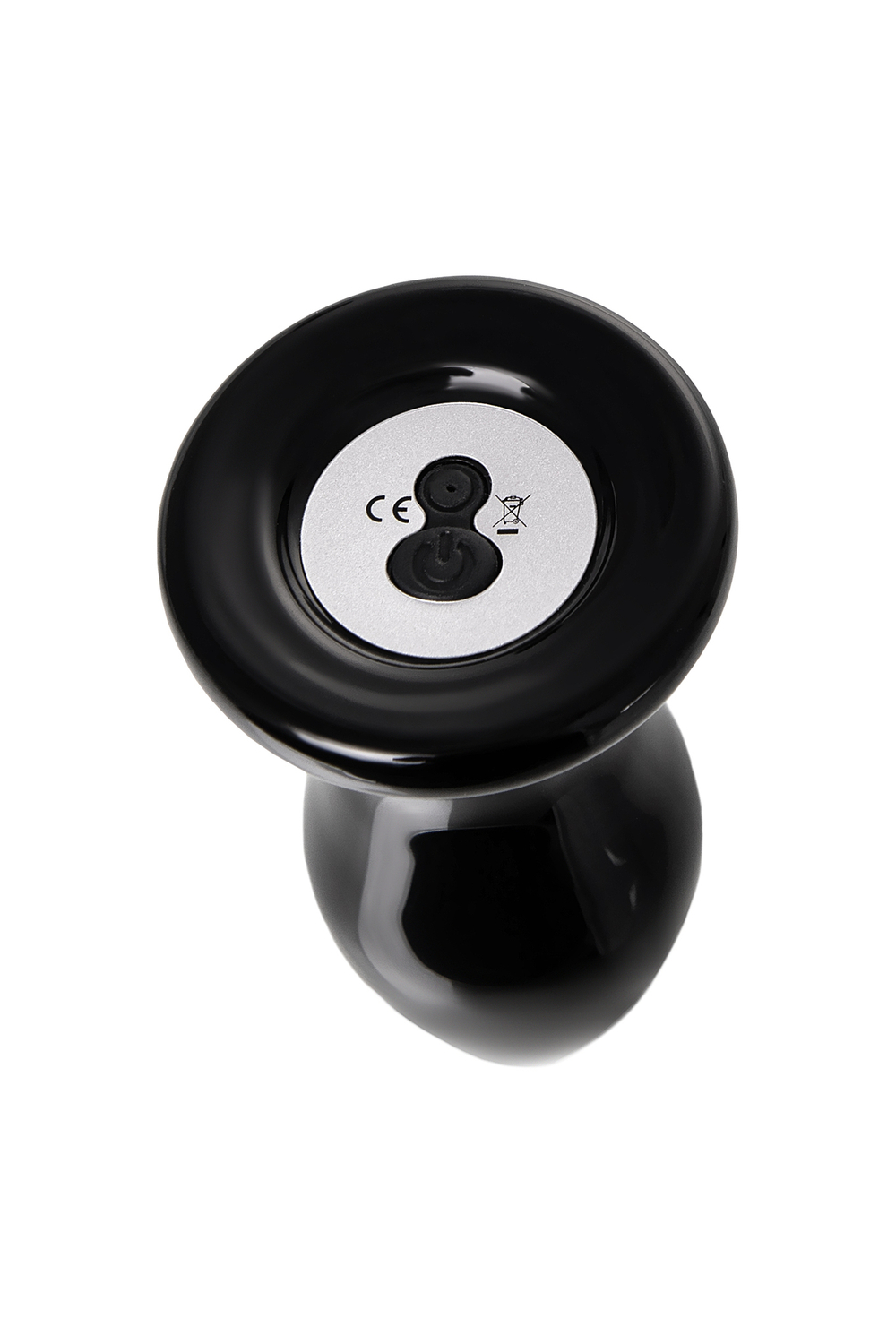 Стеклянная вибровтулка Sexus Glass чёрная 10,5 см