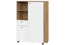 Модульная гостиная Эдолина комплектация 1 дуб золотой / белый матовый