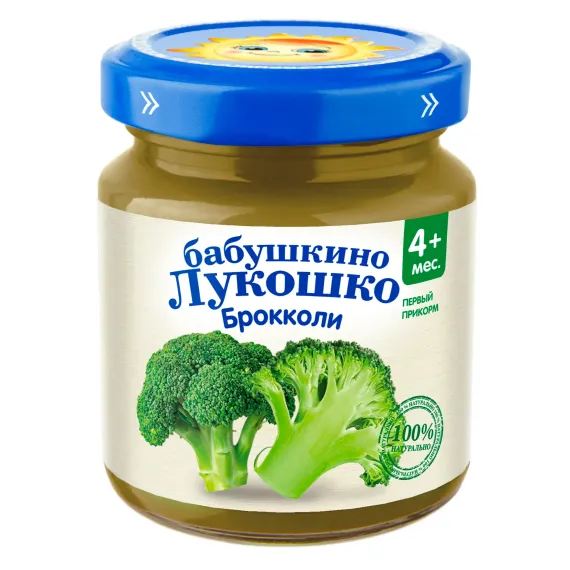 Пюре Бабушкино лукошко брокколи для детей с 4 месяцев 100 г