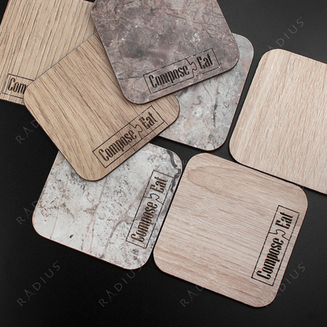 Подставка под кружку 10х10см ComposeEat Everyday дуб светлый