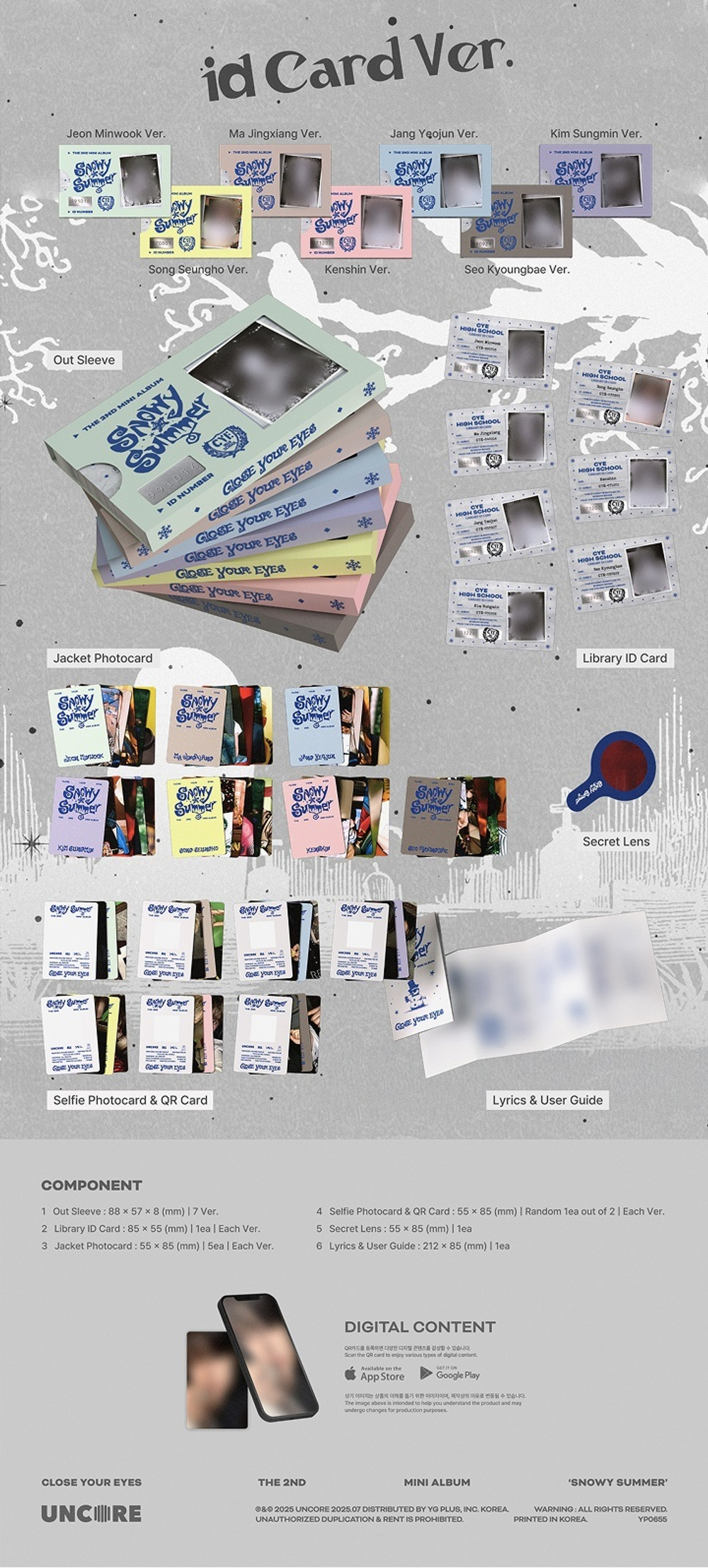 Альбом CLOSE YOUR EYES — [Snowy Summer] ID Card РАНДОМ