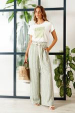 3895 Брюки женские (полынь полоска)