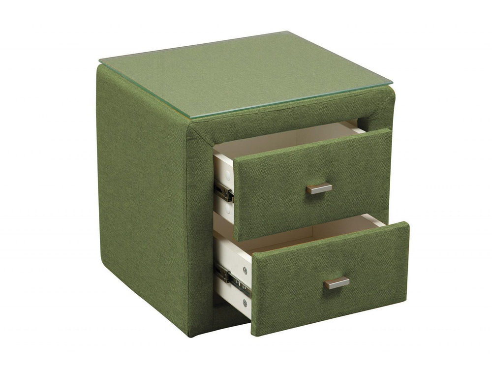 06.34-01 тумба прикроватная со стеклом велюр тенерифе форест