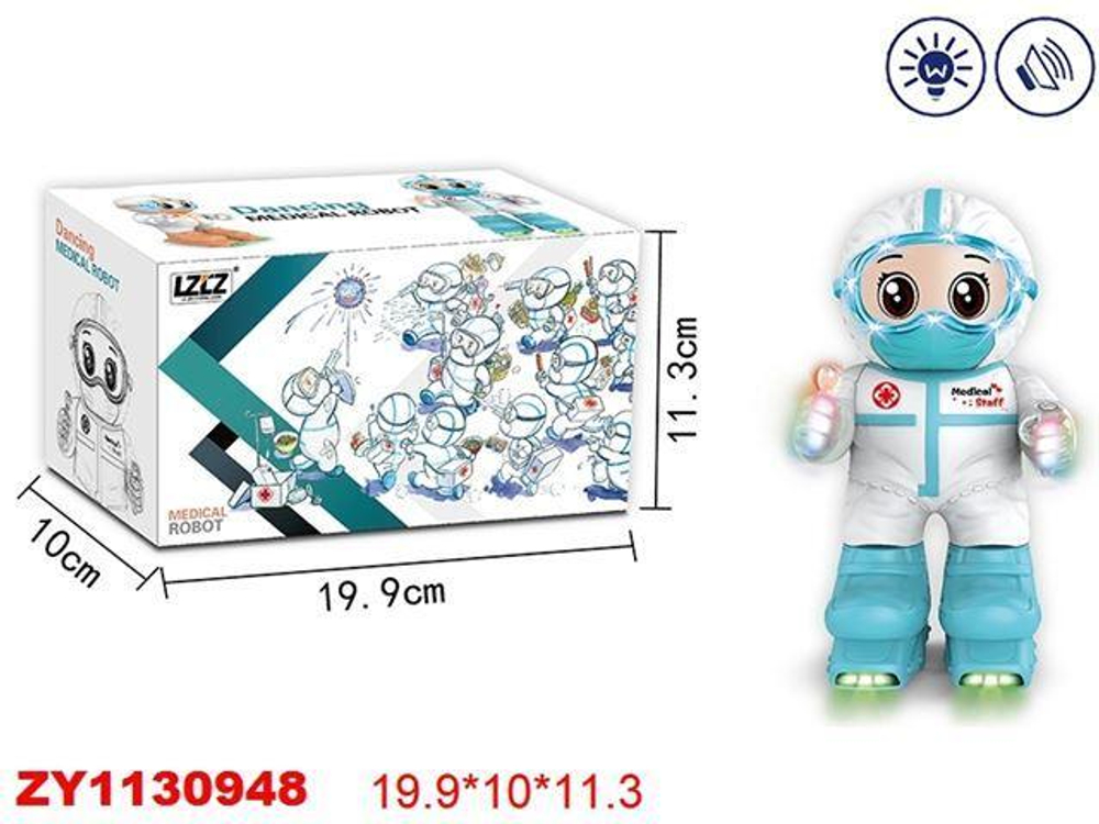 Робот на батарейках, свет/звук, в коробке 1165975