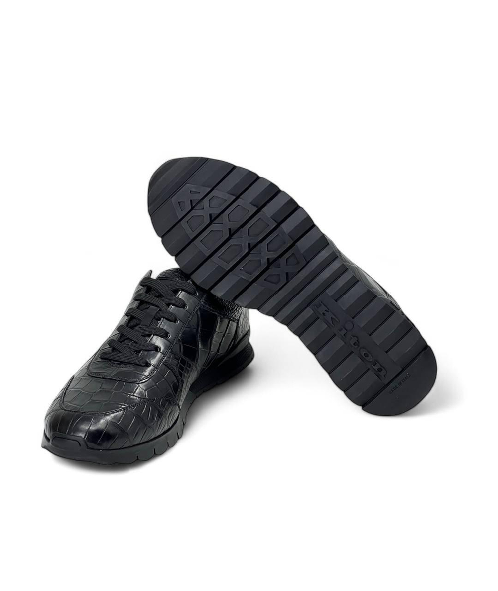 Кроссовки Kiton из кожи крокодила