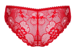 Трусики Heartina с кружевами и подвеской-сердечком (Размер: S-M) (Цвет: красный)