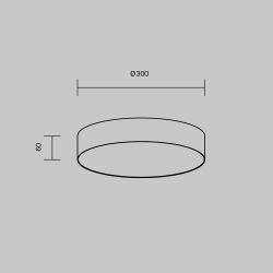 Светильник потолочный светодиодный Maytoni Zon C032CL-36W4K-RD-B