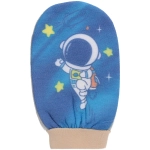 Мочалка-варежка для тела детская «MIR KRASOK», космонавт Джоник, цвет как на фото, 23*15см, (ZIP пакет)