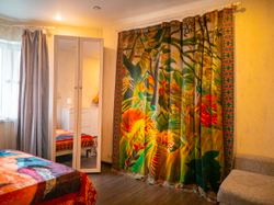 Комплект из двух штор «Нападение в джунглях», по мотивам картины художника-примитивиста Анри Руссо