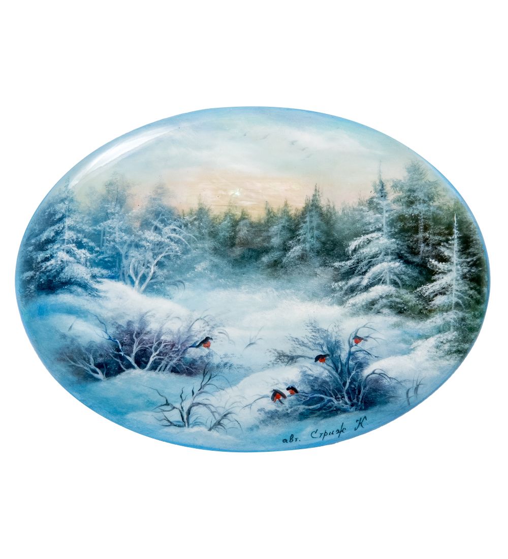 Народные промыслы ШК-20/58 Шкатулка «Зима» исп. Стриж К