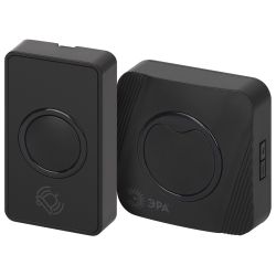 Звонок дверной ЭРА POLYCOLOR C101 беспроводной RGB подсветка от сети чёрный 36 мелодий | Электрозвонки беспроводные