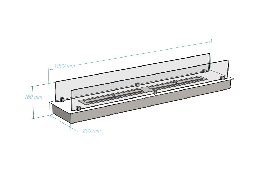 Биокамин Royal Thermo RTBFP-P1000XS Modul НС-1663171