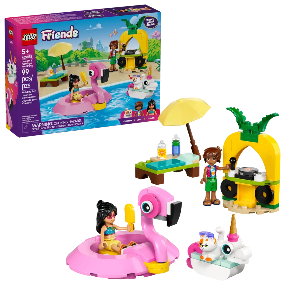 Конструктор LEGO Friends 42658 Вечеринка у бассейна с Единорогом и Фламинго